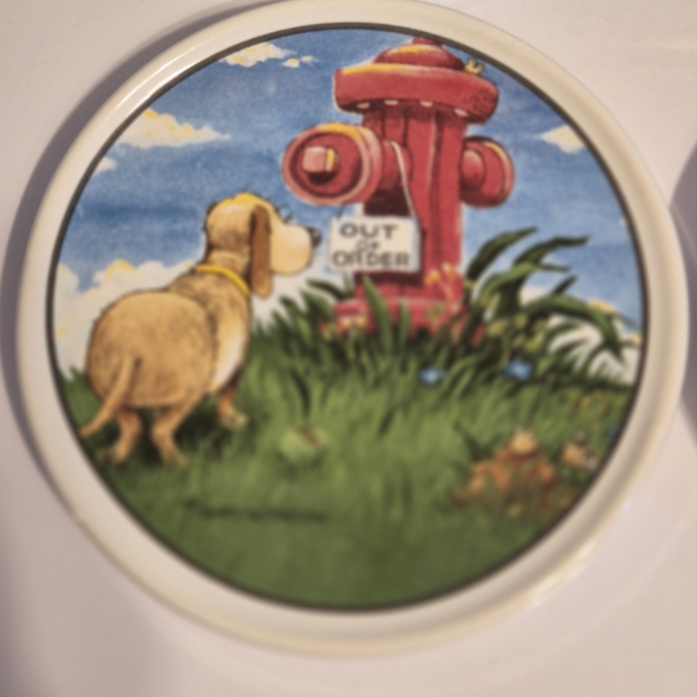Vintage Gary Patterson Cartoon Dog Coasters Set - Picture 3 of 7